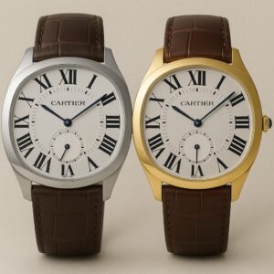 AI image of Drive de Cartier Small Seconds and Drive de Cartier Small Seconds Gold